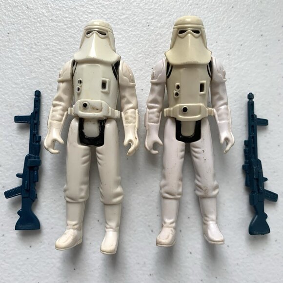 Vintage Star Wars ESB 1980 Kenner Imperial Hoth Snowtroopers (2) w/Weapons - Picture 10 of 10